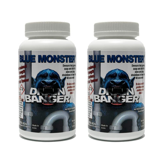 Set of 2 Blue Monster Drain Banger Drain Cleaner