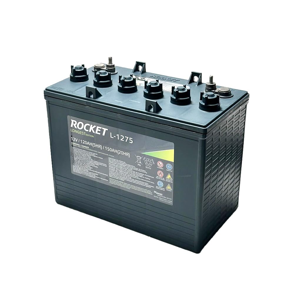 ROCKET L-1275 150Ah 12V GC Battery - Replaces Trojan T-1275 Plus (Set of 4)