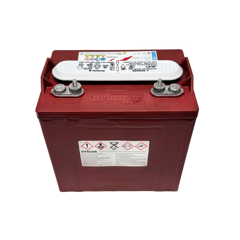 Trojan T875 8 Volt, 170 AH Deep Cycle Battery (Pack of 6)