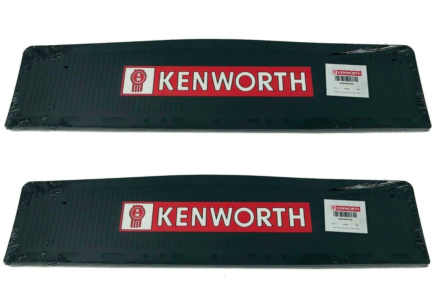 Kenworth Trucks 6" x 24" MF0002K-FG Semi Truck Rubber Mud Flaps-Set of 2 Black