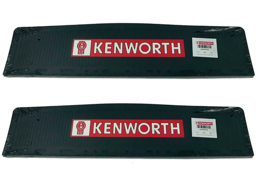Kenworth Trucks 6" x 24" MF0002K-FG Semi Truck Rubber Mud Flaps-Set of 2 Black