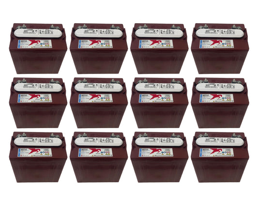 Lot of 12 Trojan T-875 8V Golf cart batteires