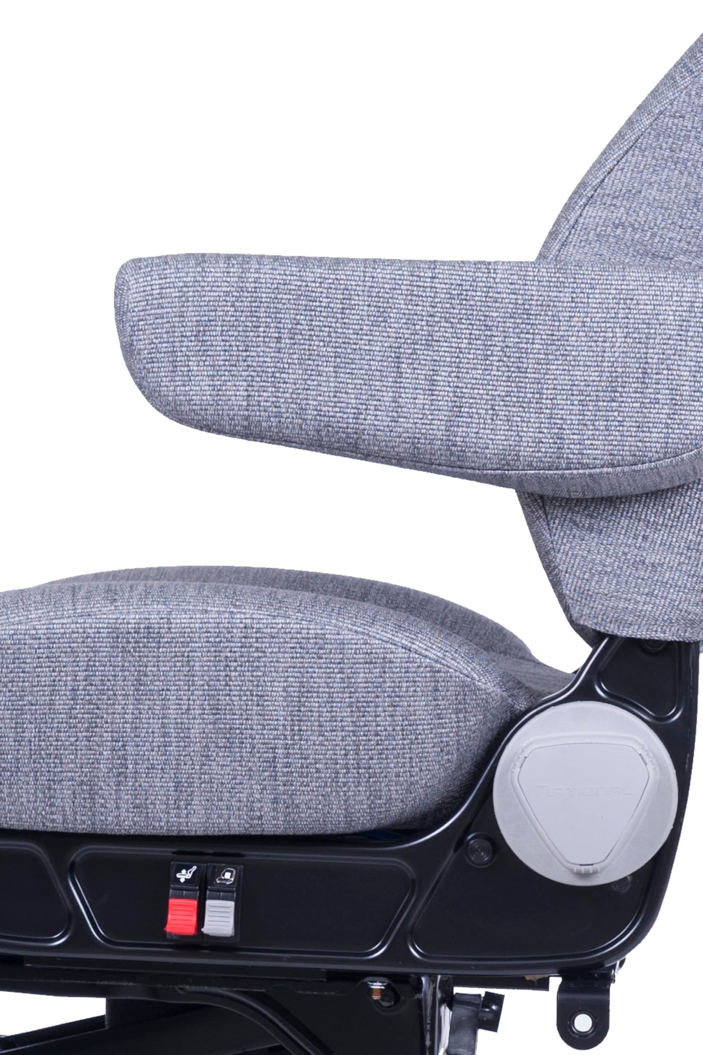 National Seating 50764.361 Truck Seat, HiPro 95 Air Suspension, Medium Gray Mordura Cloth, Hi-Back, 15 in. Ratcheting Armrests