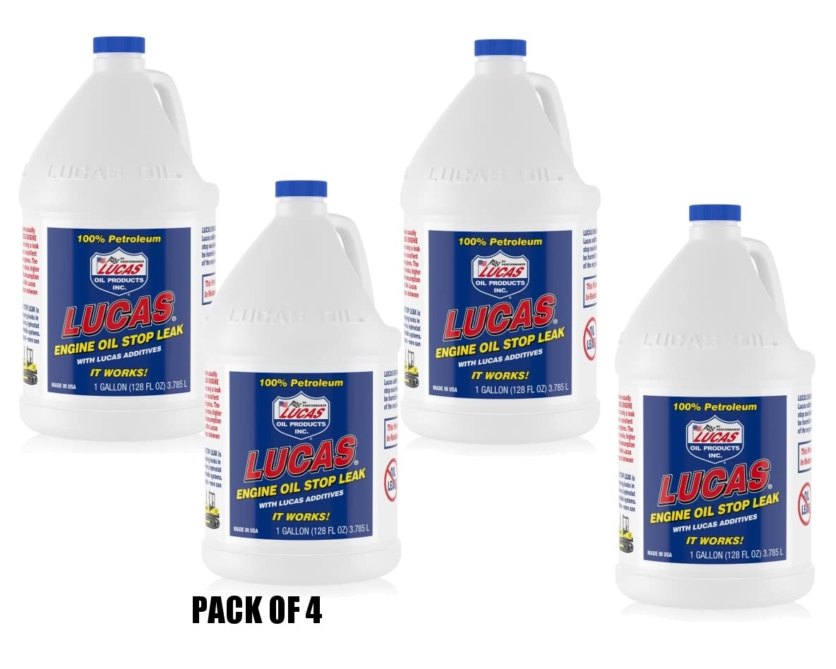 Lucas Oil 10279 Engine Oil Stop Leak - 1 Gallon (Pack of 4)