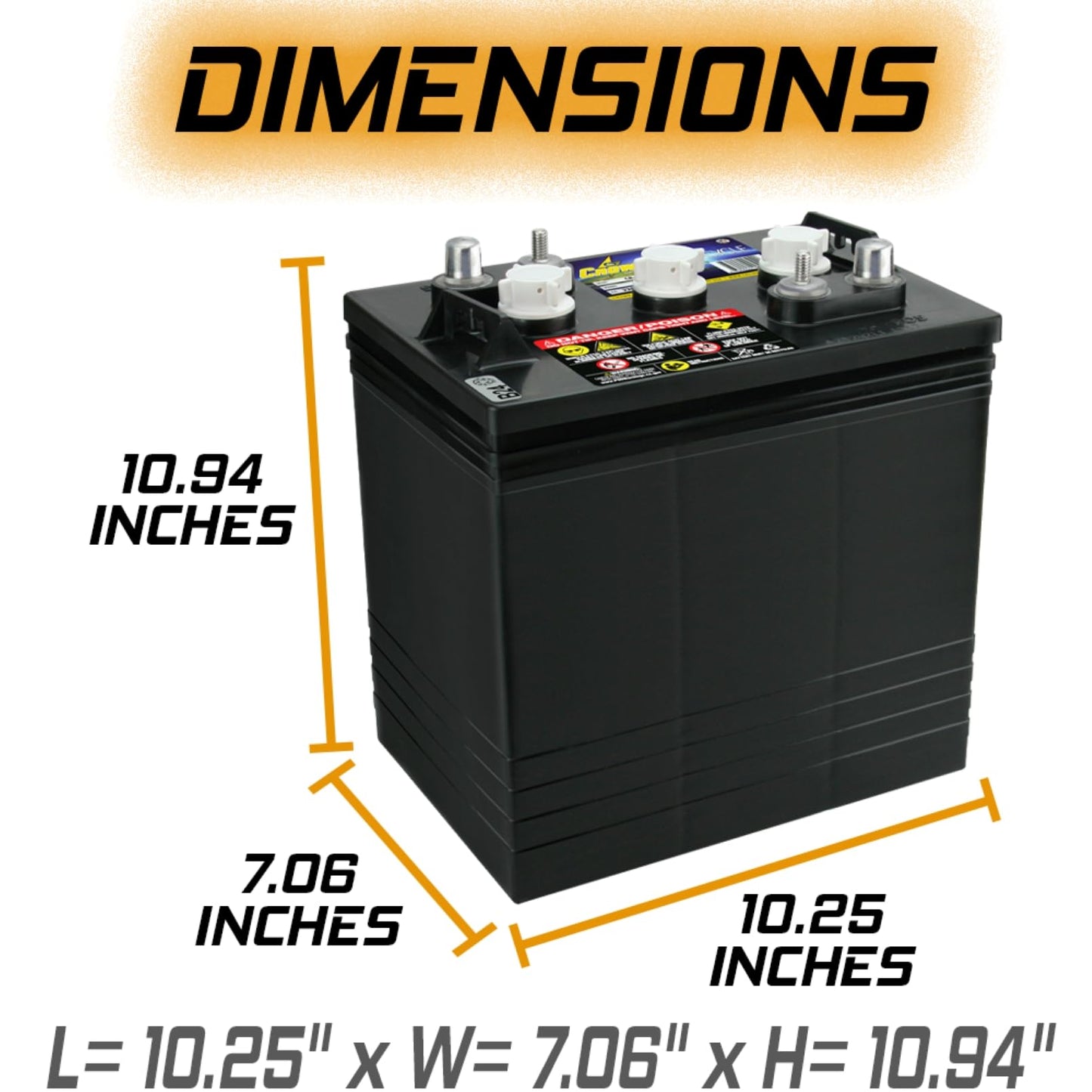PowerStar Crown CR-220 Group GC2 6V 220 AH Battery X4
