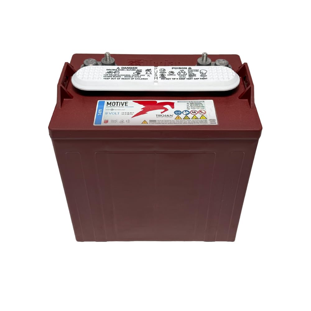 Trojan T875 8 Volt, 170 AH Deep Cycle Battery (Pack of 6)