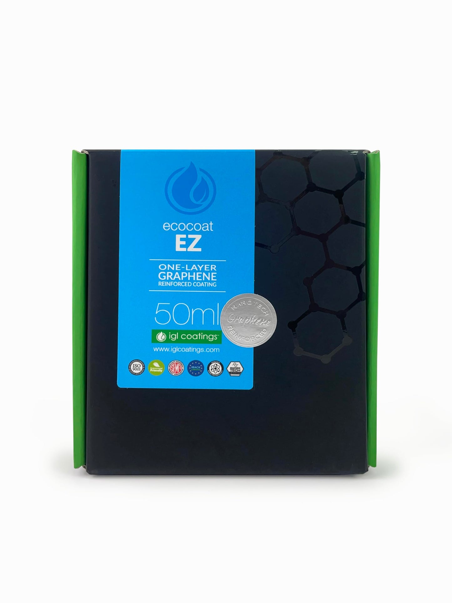 IGl Ecocoat EZ, One Layer Graphene Coating (50ml) - 8H Intry Level Ceramic Coating - Paint, Wheels, Window safe!
