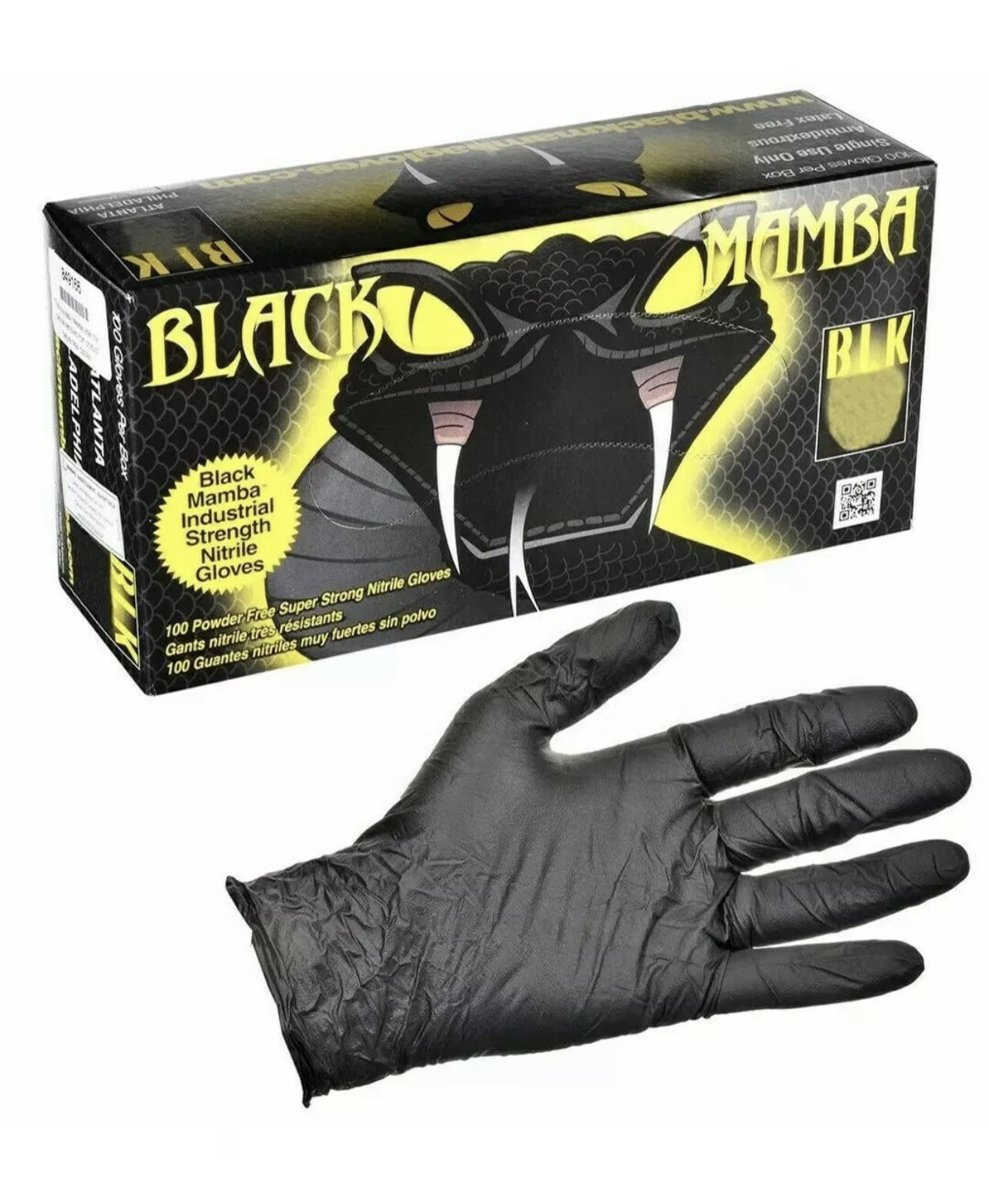 Black Mamba Super Strong Nitrile 100 Glove Box