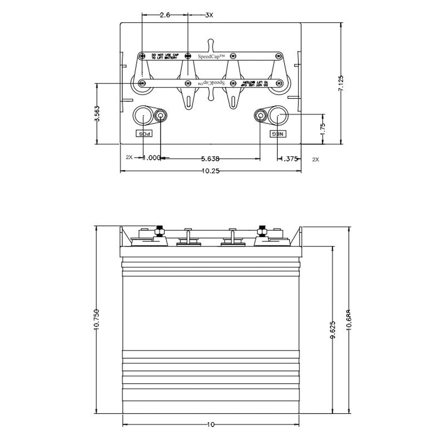 2x US8VGC-XC2 8V 170Ah Group Size GC8 Flooded Deep Cycle Batteries For RVs, Boats