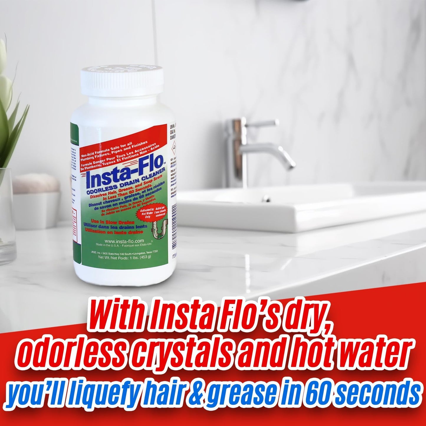 THRIFT MARKETING IS-200 2LB Insta Drain Cleaner
