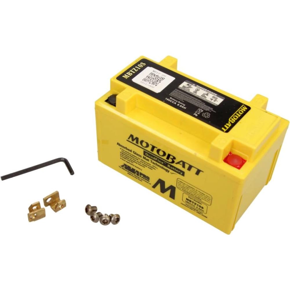 MBTZ10S MOTOBATT Quadflex AGM Bike Battery 12V 8Ah