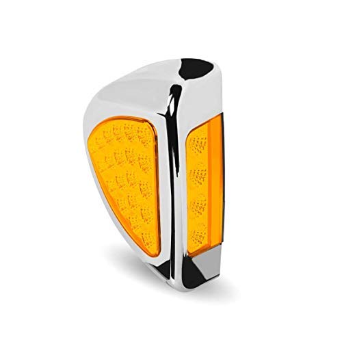 Trux Accessories TLED-PSH Peterbilt Side Headlight Marker/Turn Signal Light Set Triangle Amber LED (24 Diodes)