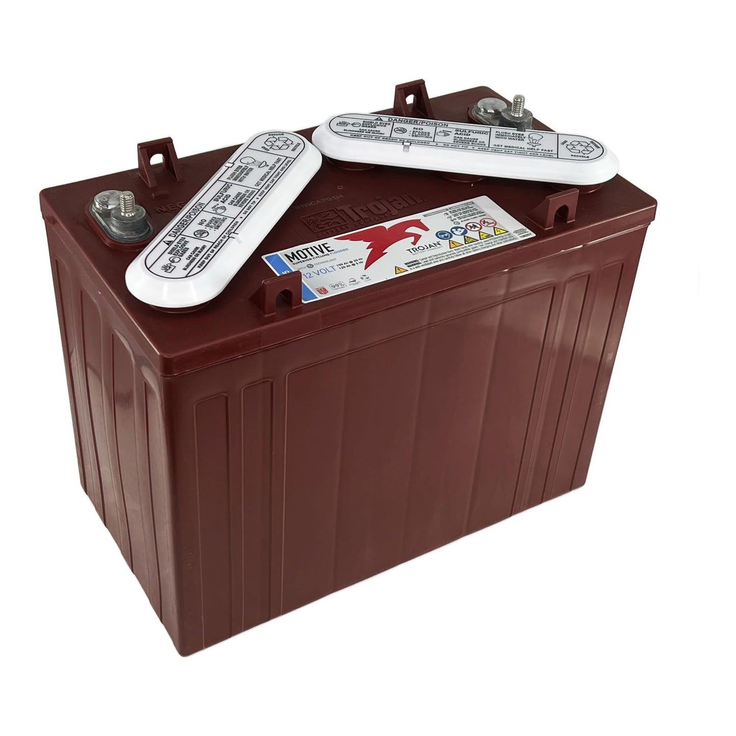 Trojan T-1275 12V Flooded Lead Acid Battery, 150Ah 20-Hr Rate - Set of 8