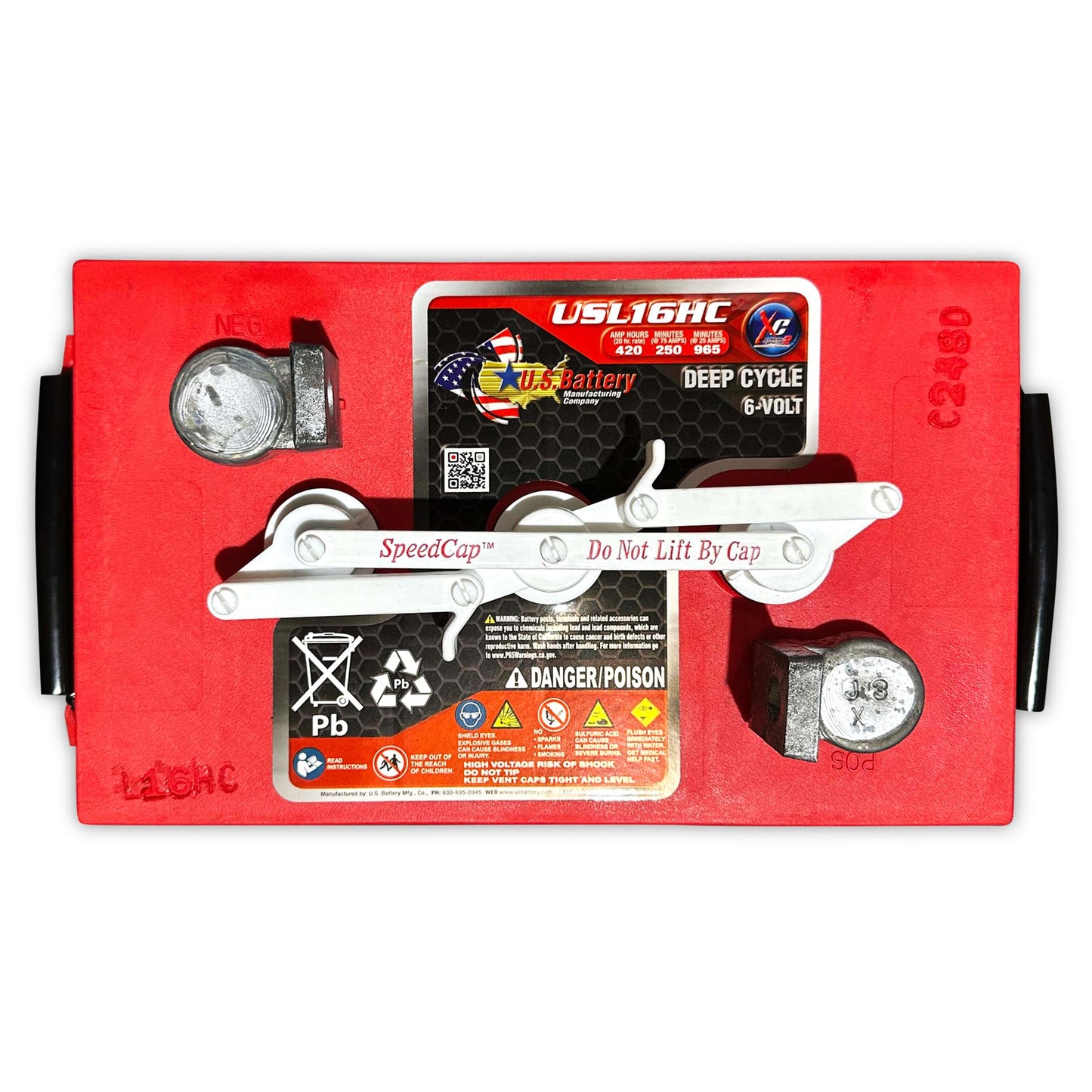 4pc US Battery USL16HC-XC2 Group Size 903 6V 420A Deep Cycle Flooded Lead Acid Battery