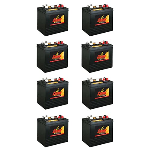 Crown Battery BCI Group GC2 6V 220AH Deep Cycle Golf Cart and Scrubber Battery X8