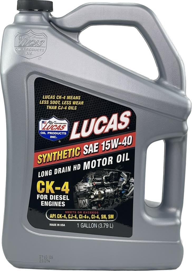 Lucas Oil 11247 Synthetic SAE 15W-40 CK-4 Diesel Oil - 1 Gallon (Pack of 4)