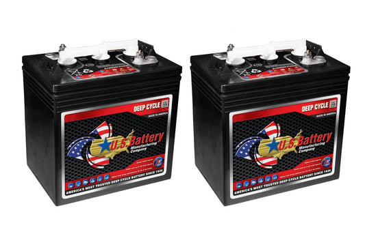 Set of 2 | US Battery US1800XC2 6 Volt 208Ah Deep Cycle Golf Cart, Solar, Marine, RV & Industrial Use Battery | BCI Group GC2 ~ Replaces T-605 T605 | T-105 T105