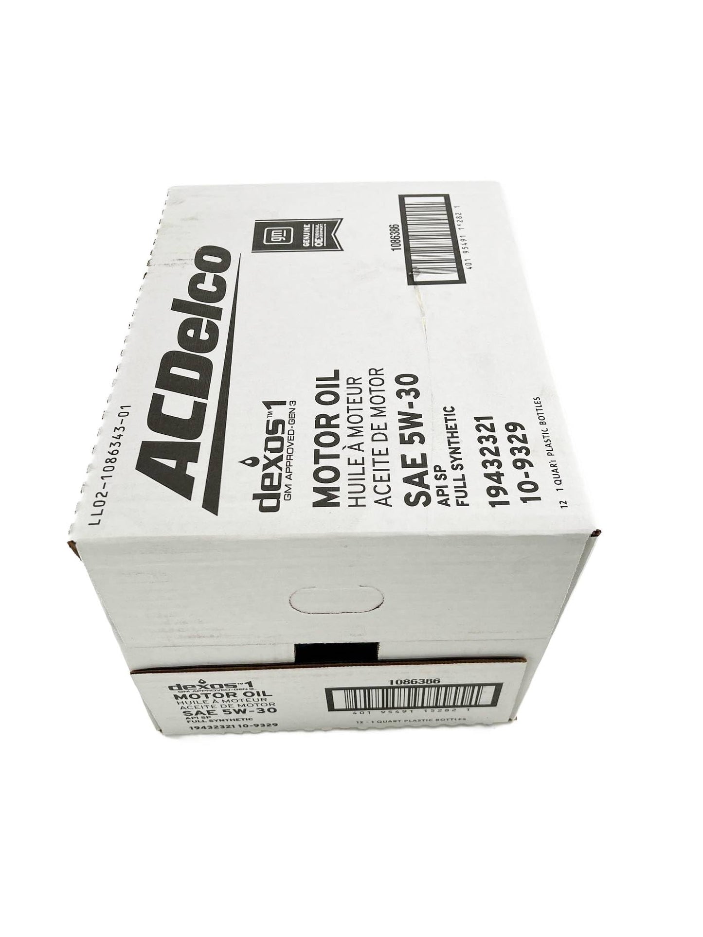 ACDelco GM Original Equipment 10-9329 (19432321) dexos™1 GEN 3 Full Synthetic 5W-30 Motor Oil - 1 qt. | Case of 12