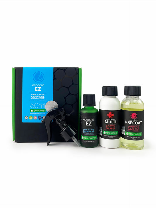 IGl Ecocoat EZ, One Layer Graphene Coating (50ml) - 8H Intry Level Ceramic Coating - Paint, Wheels, Window safe!