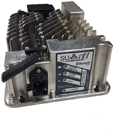 Lester Summit Series II Battery Charger 650W 36/48V with E-Z-GO TXT 36V PowerWise 2-Pin Plug with 8.5 Ft. DC Cord Summit Serie