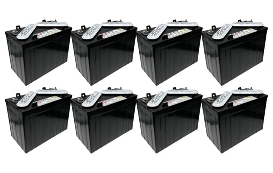 (Set of 8) Pacer P-1275 12V 145Ah Deep Cycle Golf Cart, Solar, Marine, RV, and Industrial Use Battery. Compatible with Trojan T-1275 | T1275