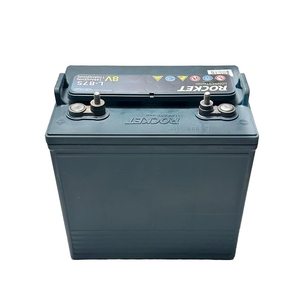 Rocket L-875 170Ah 8V Golf Cart Battery - Replaces Trojan T-875 (Set of 2)