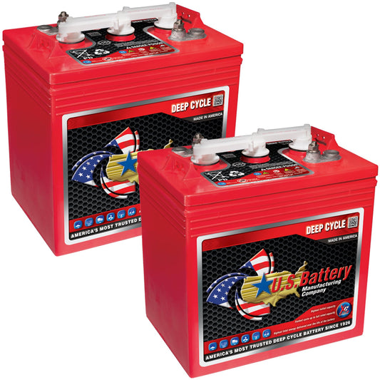 US Battery US125CS T-125 6V 240Ah Flooded Lead Acid GC2 Deep Cycle Battery x 2