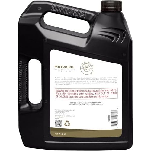 ACDelco Gold 10-9214 (88865911) CK-4 Diesel 15W-40 Motor Oil - 1 gal (Case of 3)