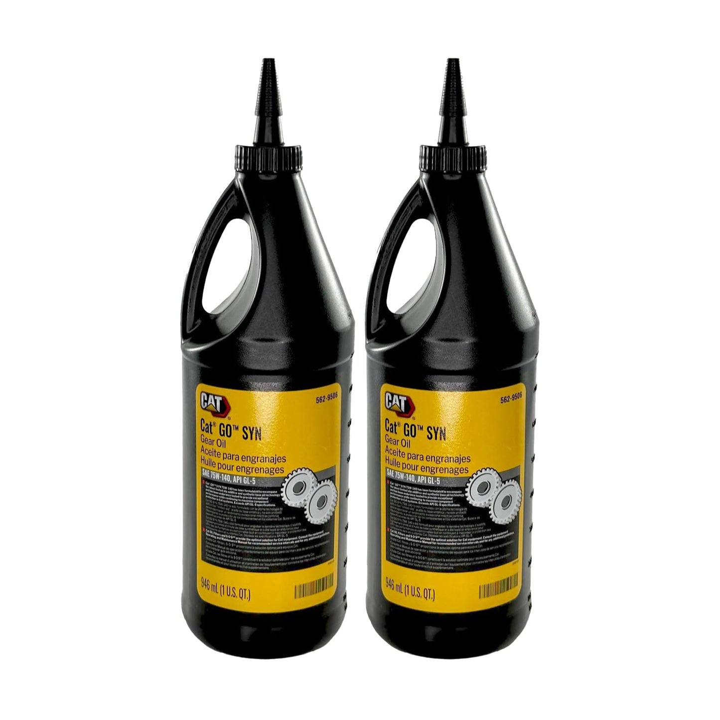 Cat 562-9506 GO Synthetic 75W-140 Gear Oil | 1 Quart (Pack of 2)
