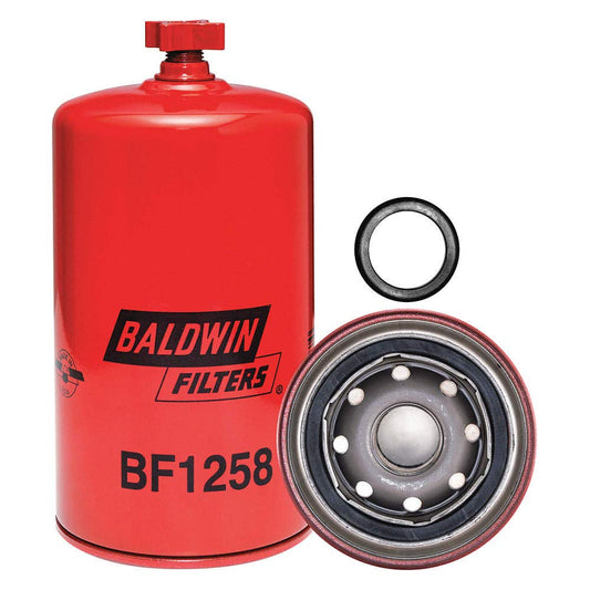 Baldwin Filters Fuel Filter, Spin-On Filter Design - BF1258 (Pack of 2)