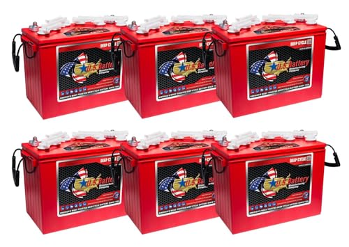 Set of 6 | US Battery US12VXC2 12 Volt 155 Ah Deep Cycle GC12 Battery ~ Replaces T-1275 T1275