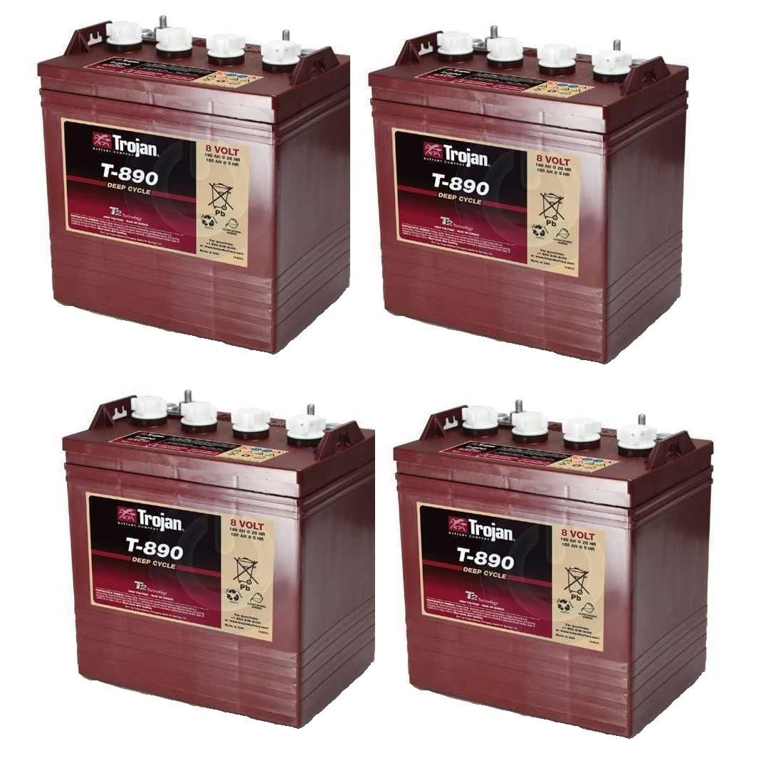 Trojan T-890 Deep Cycle 8V Battery X4