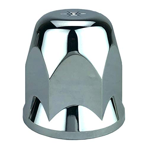 10 ALCOA 33mm Chrome Push On Hex Lug Nut Cover with Flange, Interior Metal Clips