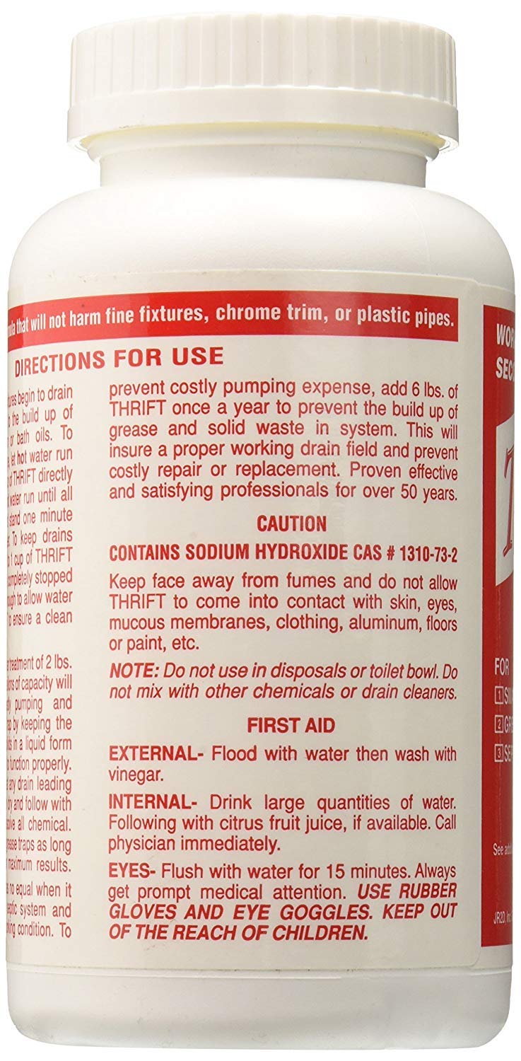 Thrift T-100 Alkaline Based 1-Pound Granular Drain Cleaner (4-(Pack))