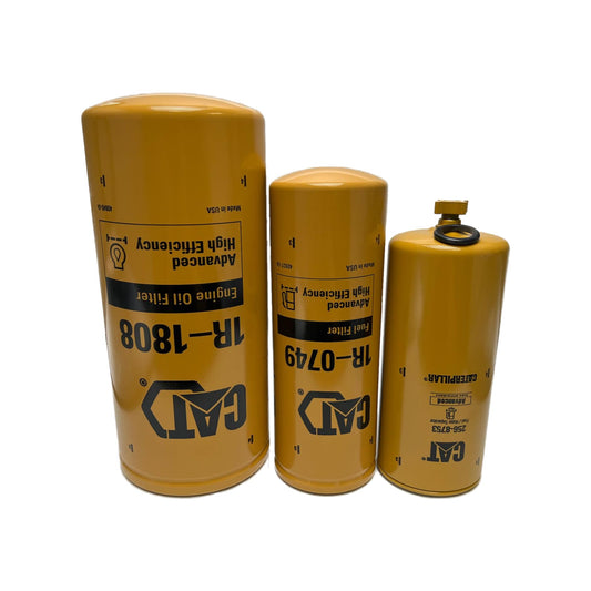 CAT Filter Kit – 256-8753, 1R-0749, 1R-1808 – Fits Most Caterpillar 3406, C10, C11, C12, C13, C15, C16 Engines – Fuel, Oil & Water Separator Filters