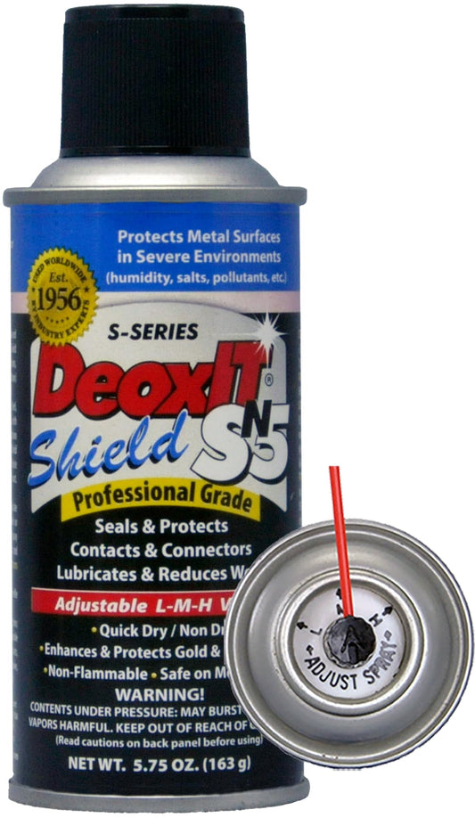 DeoxIT Shield SN5S-6N Spray, Contact Protector/Lubricant/Sealant for Severe Environments, 163g, Nonflammable/Non-Drip