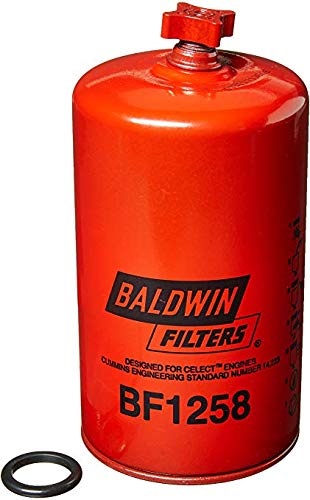 Baldwin Filters Fuel Filter, Spin-On Filter Design - BF1258 (Pack of 2)