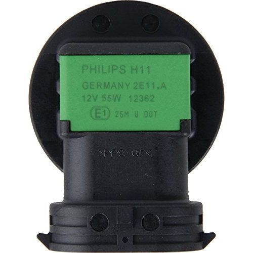 Philips Automotive Lighting H11 Standard Halogen Replacement Headlight Bulbs, Fit Select High Beam, Low Beam, and Fog Light Positions, 2 Pack