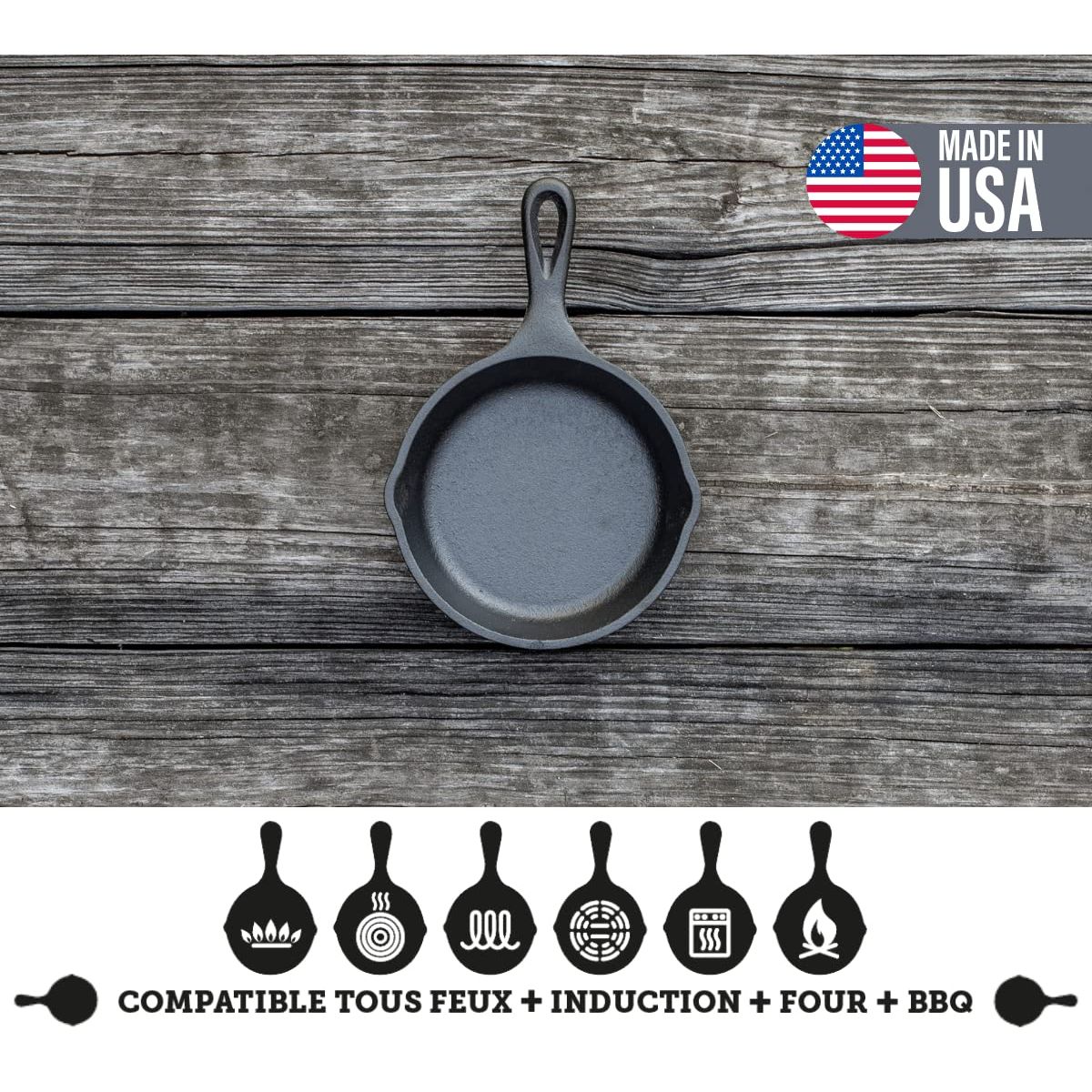 SKILLET CAST IRN BLK 5"D