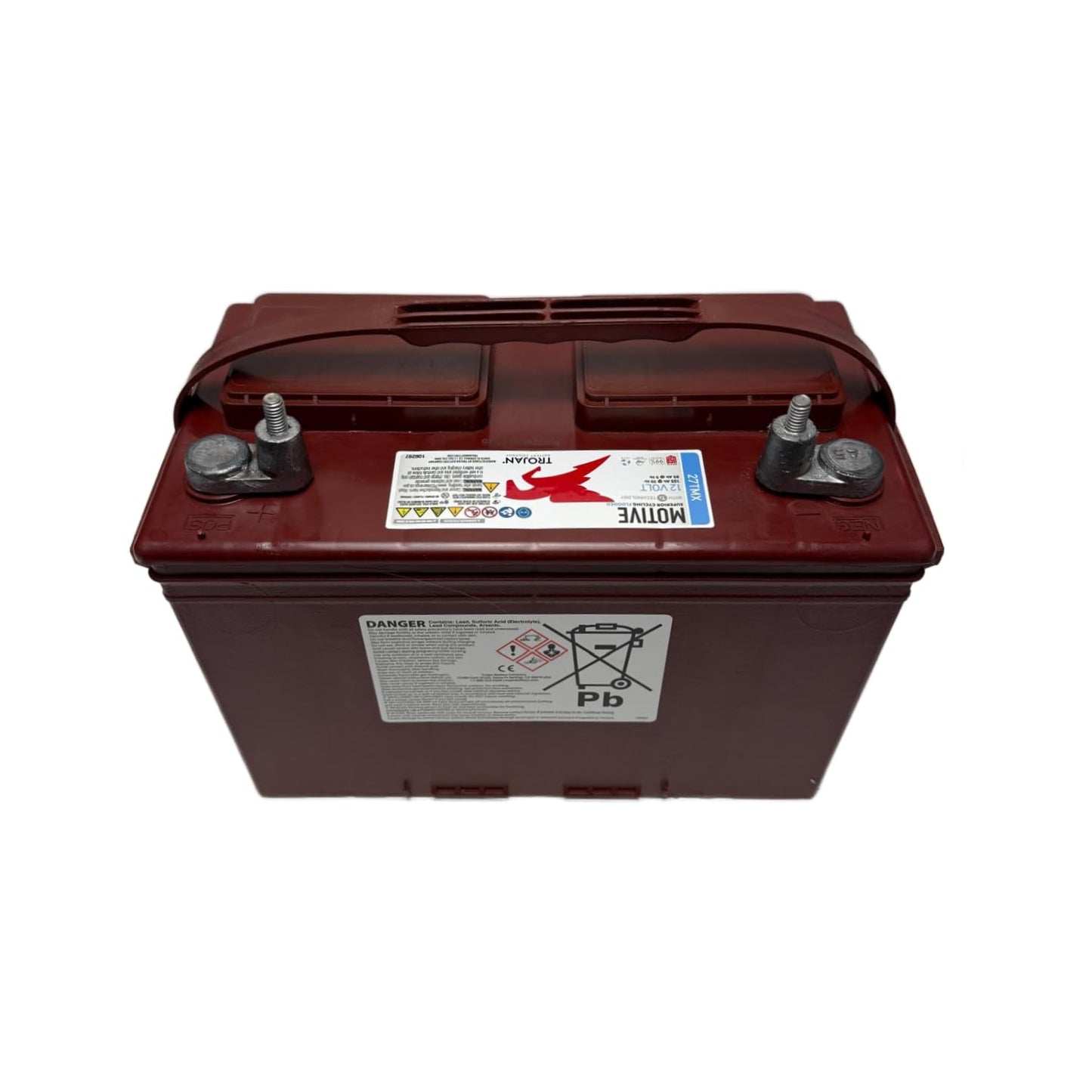 Trojan Battery 27TMX - 12V Flooded Lead Acid Battery, 105 Ah - Ideal for RVs, Marine, and Floor Cleaning Machines | Set of 2