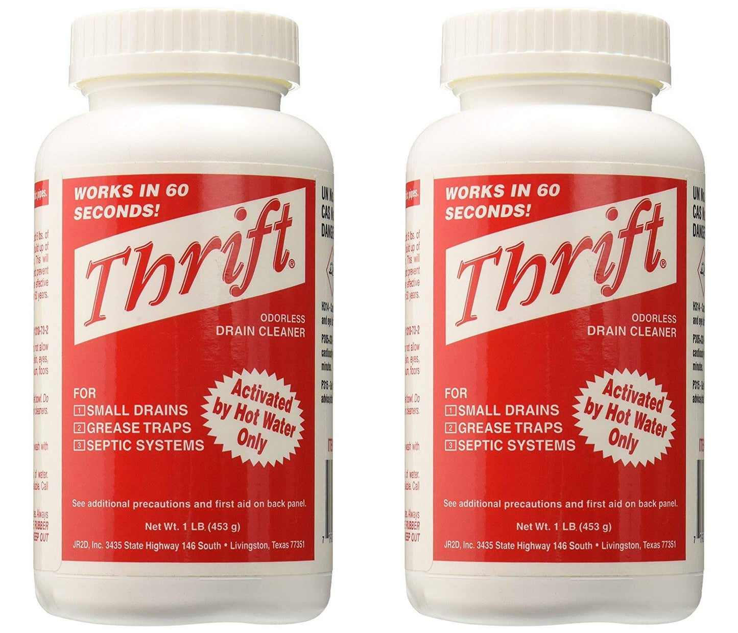 Thrift T-100 Alkaline Based 1-Pound Granular Drain Cleaner (2-(Pack))