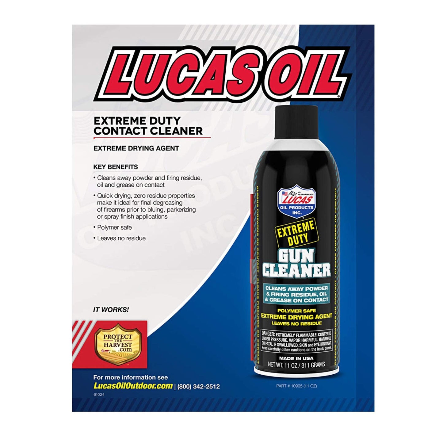 Lucas Oil 10905 Extreme Duty Gun Cleaner - 11 Ounce
