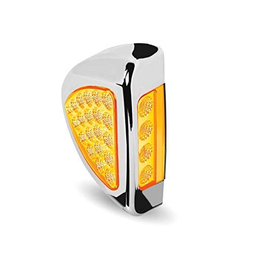 Trux Accessories TLED-PSH Peterbilt Side Headlight Marker/Turn Signal Light Set Triangle Amber LED (24 Diodes)