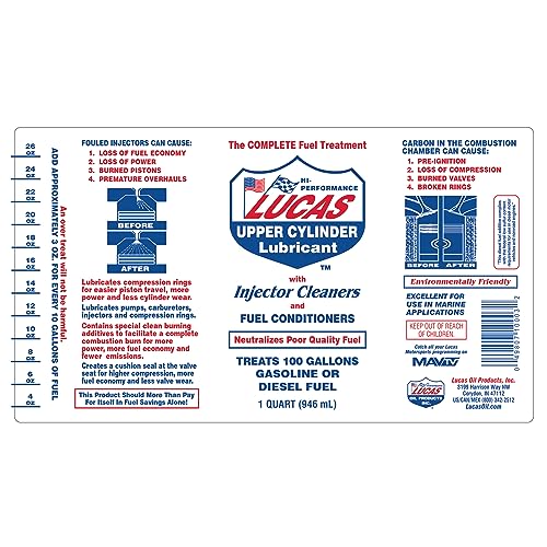 LUCAS Oil 10003-PK12 Fuel Treatment - 1 Quart