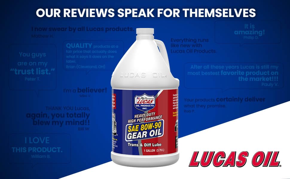 Lucas Oil 10046-PK4 Heavy Duty 80/90 Plus Gear Oil - 1 Gallon Jug, Pack of 4