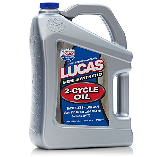 Lucas Oil 10115 Semi-Synthetic 2-Cycle Motor Oil - 1 Gallon (Pack of 4)