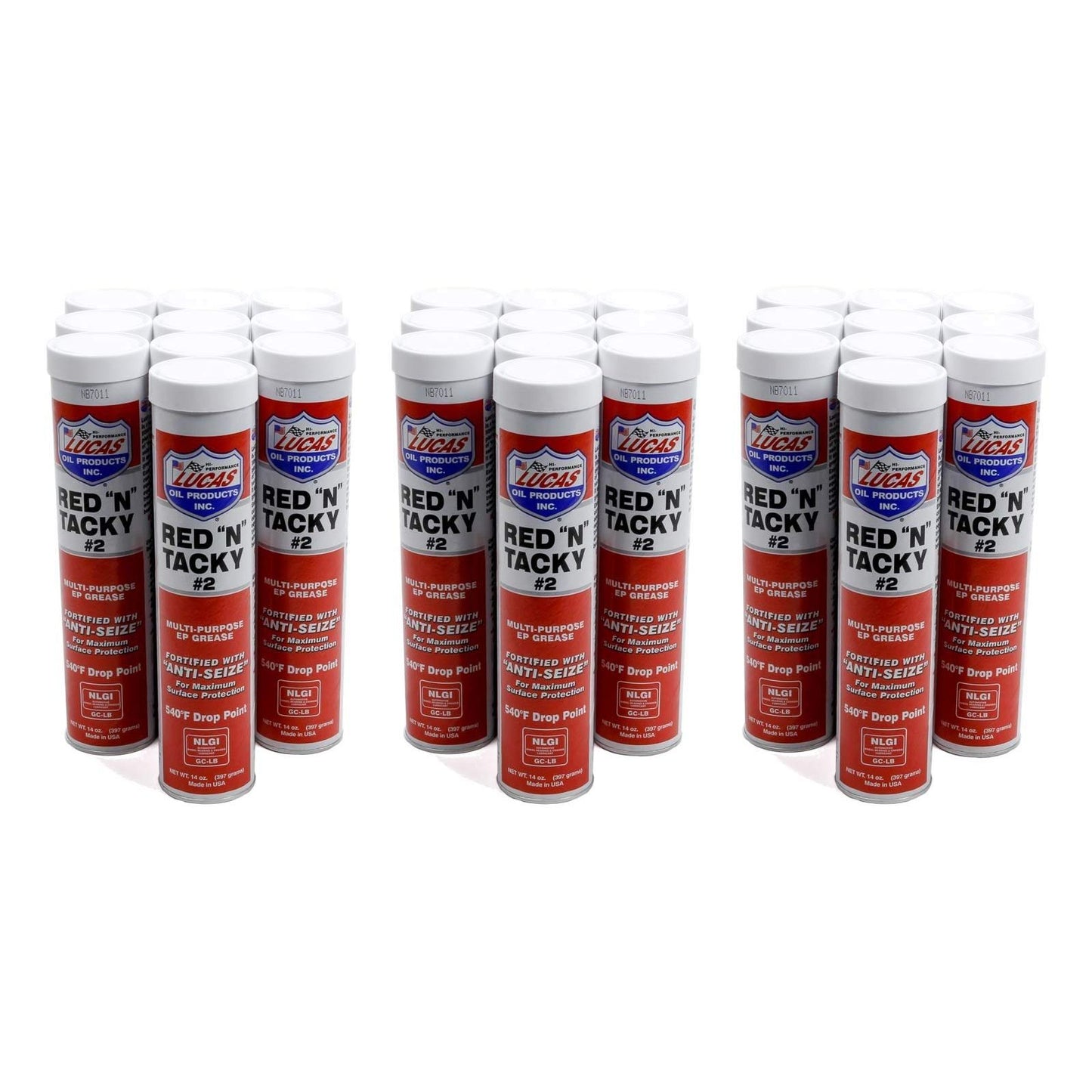 Lucas Oil 10005-30 Red-N-Tacky Grease - 14 oz. Tube, (Case of 30)