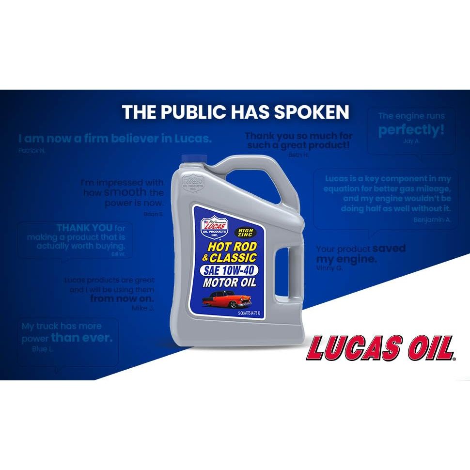 Lucas Oil 10683 10W-40 Petroleum Oil - 5 Quart Jug