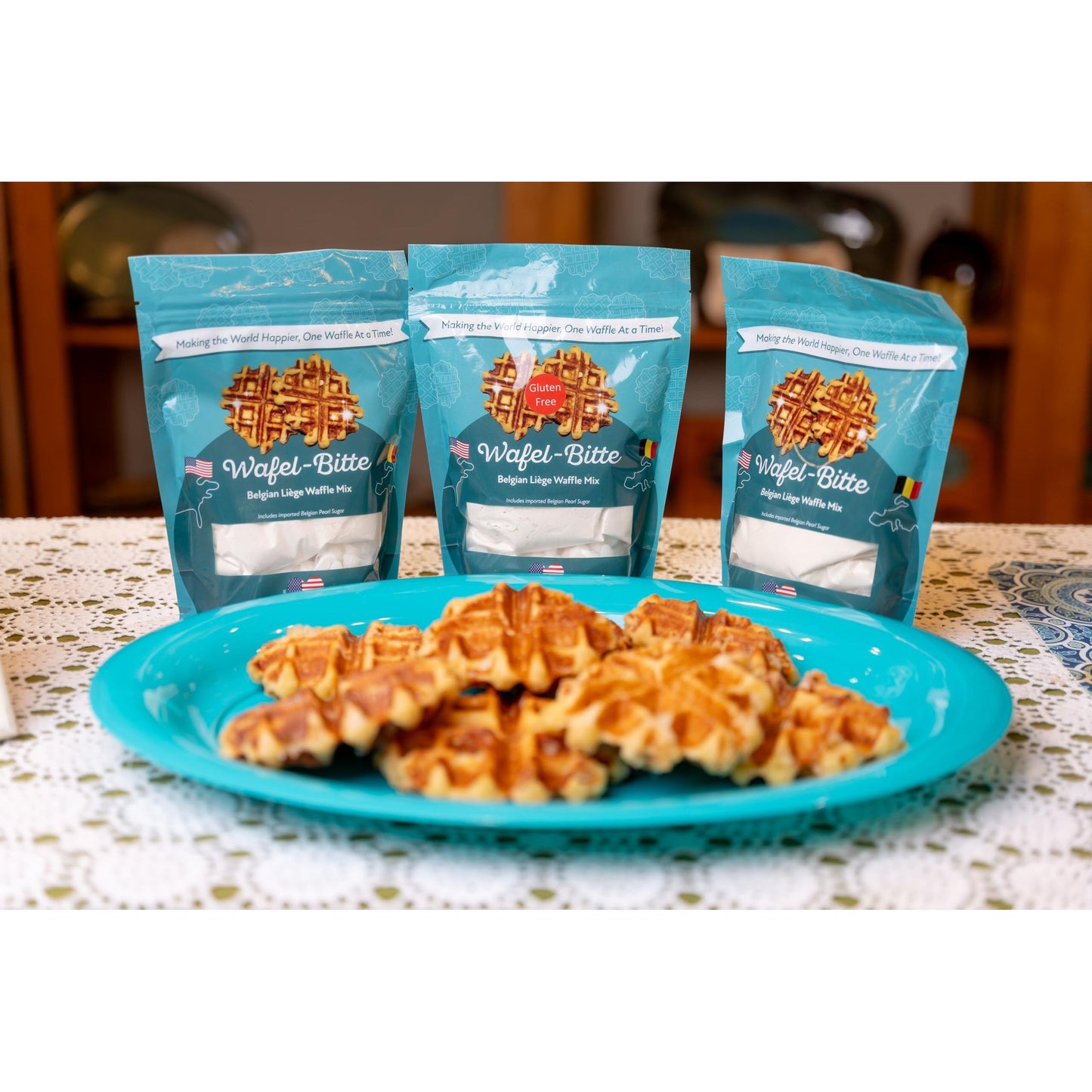 Wafel-Bitte Belgian Liege Waffle Mix with Imported Belgian Pearl Sugar