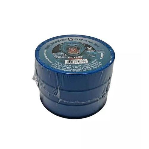 Milrose 70885 Blue Monster 1/2 Inch x 1429 Inch Blue Teflon Tape (3 Pack)